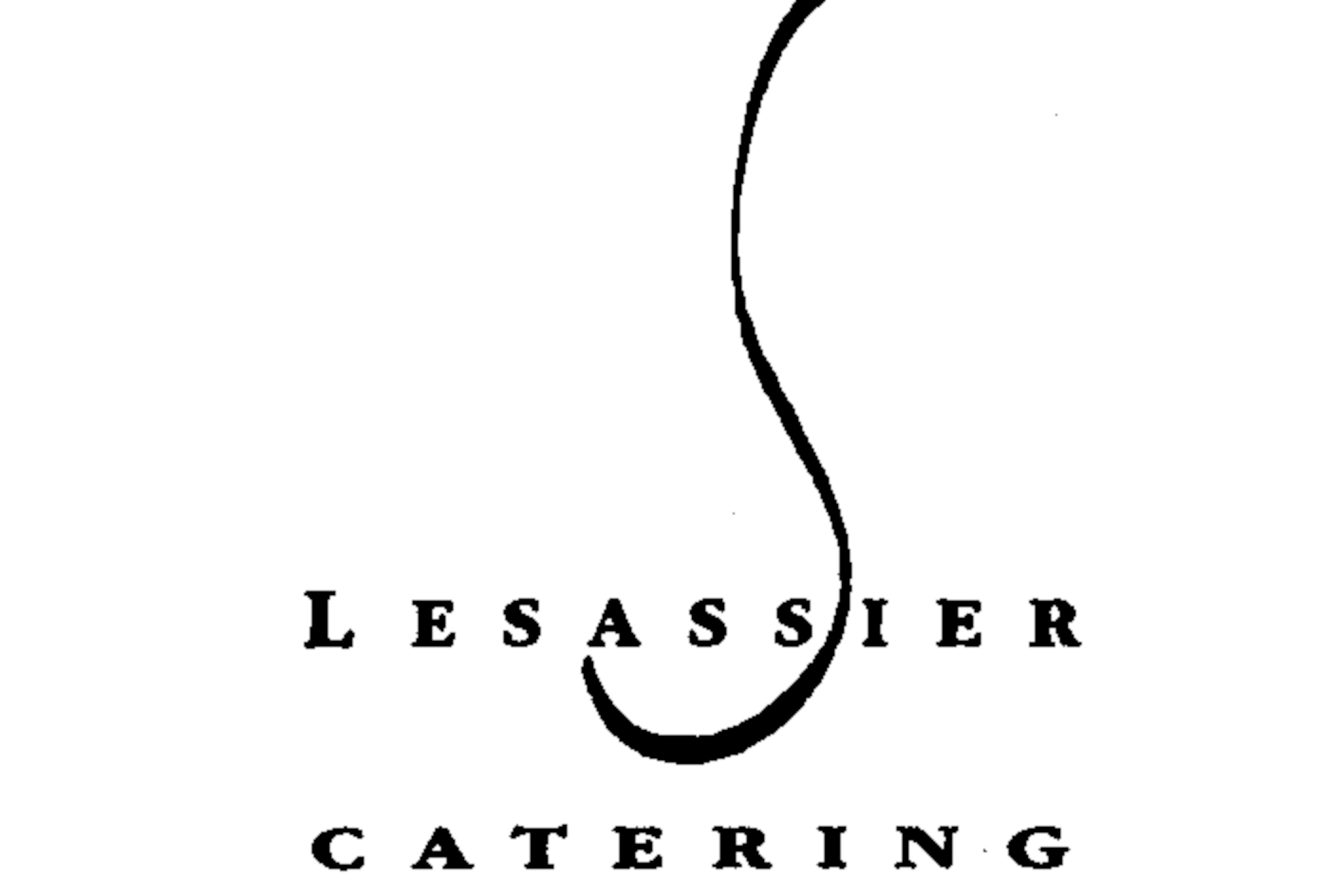 LeSassier Catering Logo reads "LeSassier Catering" in black text on top of large stylized 'S'
