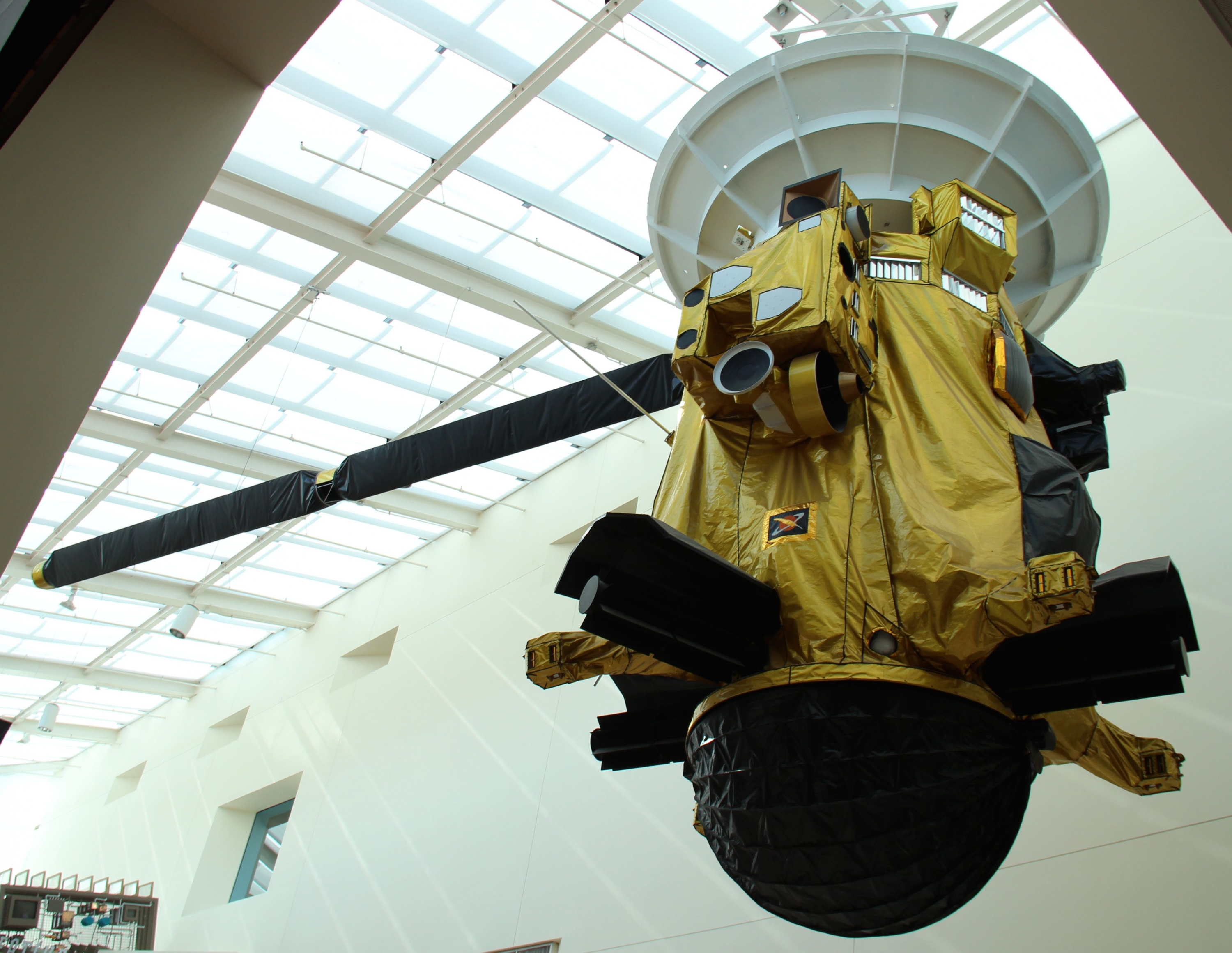 Cassini probe engineering model on display at the California Science Center