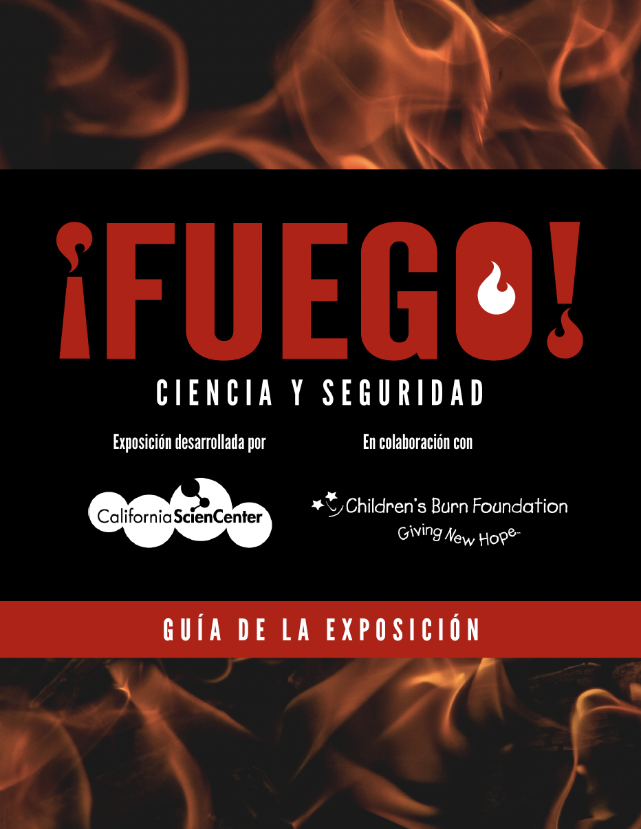 Fire exhibit guide cover in Spanish