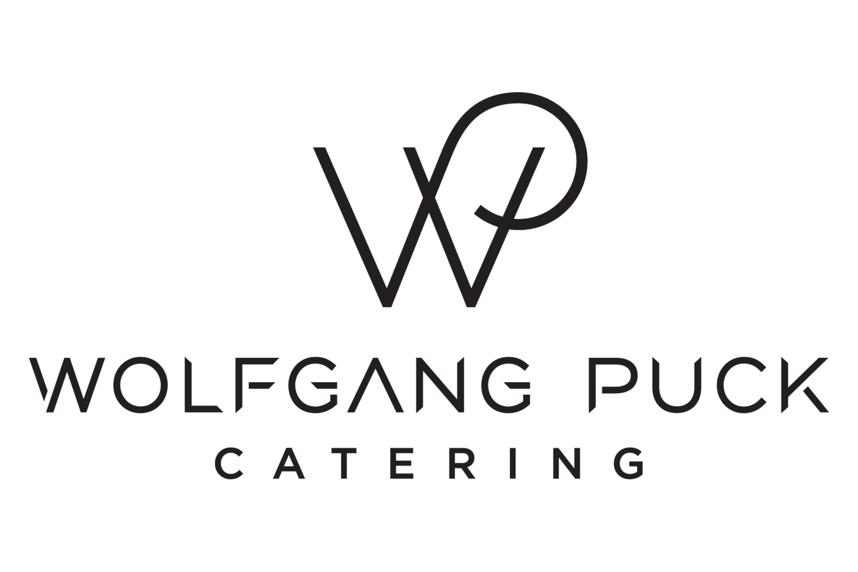 Stylized WP logo over Wolfgang Puck Catering text