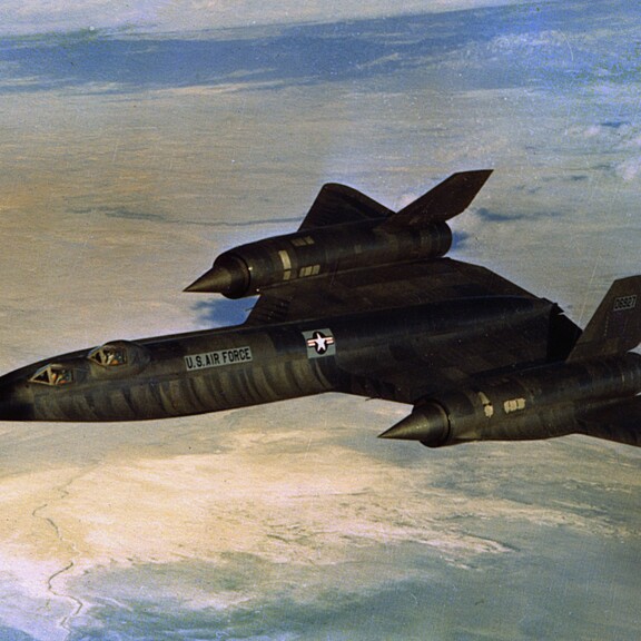 Lockheed A-12 Blackbird trainer aircraft in flight