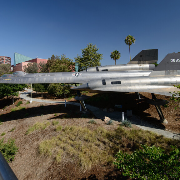 A-12 on display in the Roy A. Anderson Blackbird Exhibit and Garden