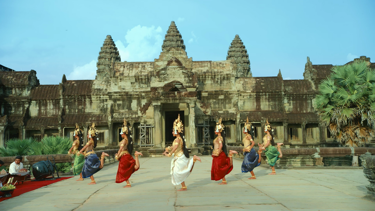 Traditional Cambodian Dancers in Angkor 3D IMAX movie