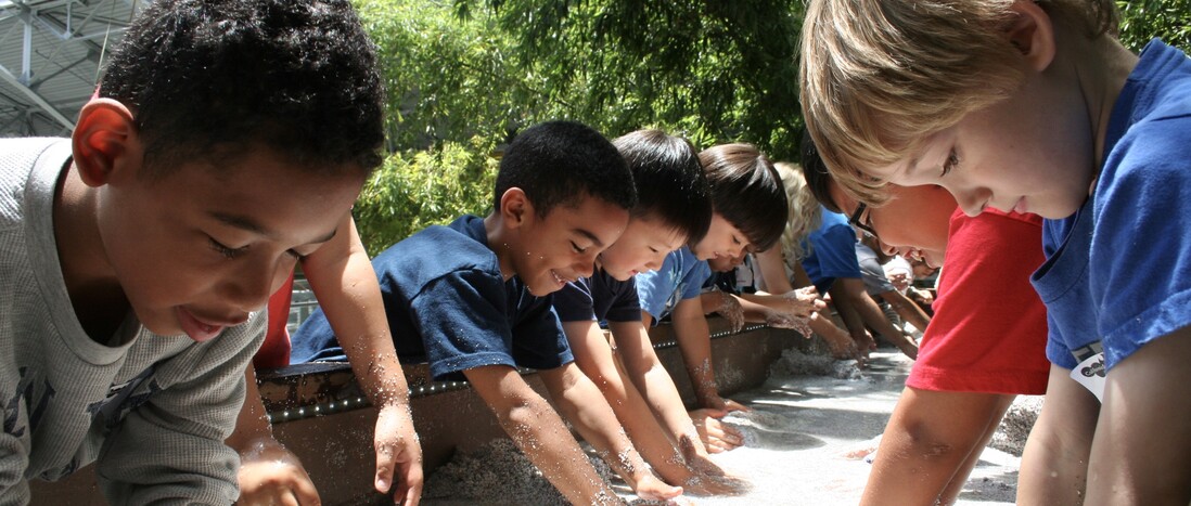 Youth participating in hands-on erosion program